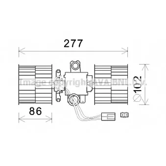 Moteur électrique, pulseur d'air habitacle AVA QUALITY COOLING SA8022