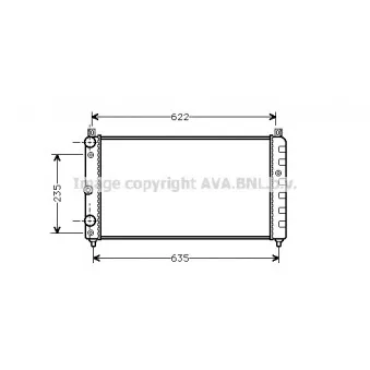 Radiateur, refroidissement du moteur AVA QUALITY COOLING SAA2003