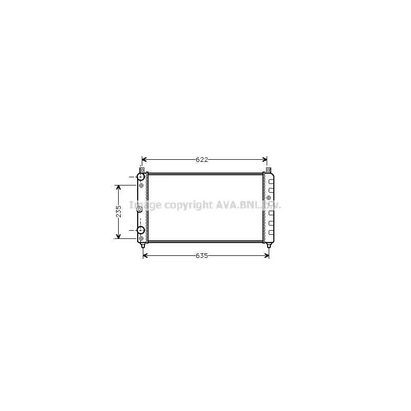 Radiateur, refroidissement du moteur AVA QUALITY COOLING SAA2003