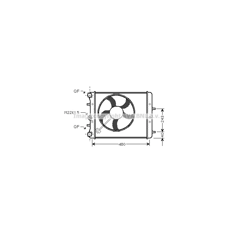 Radiateur, refroidissement du moteur AVA QUALITY COOLING SAA2013
