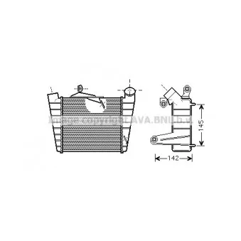 Intercooler, échangeur AVA QUALITY COOLING SAA4020