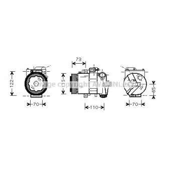 Compresseur, climatisation AVA QUALITY COOLING SAAK018