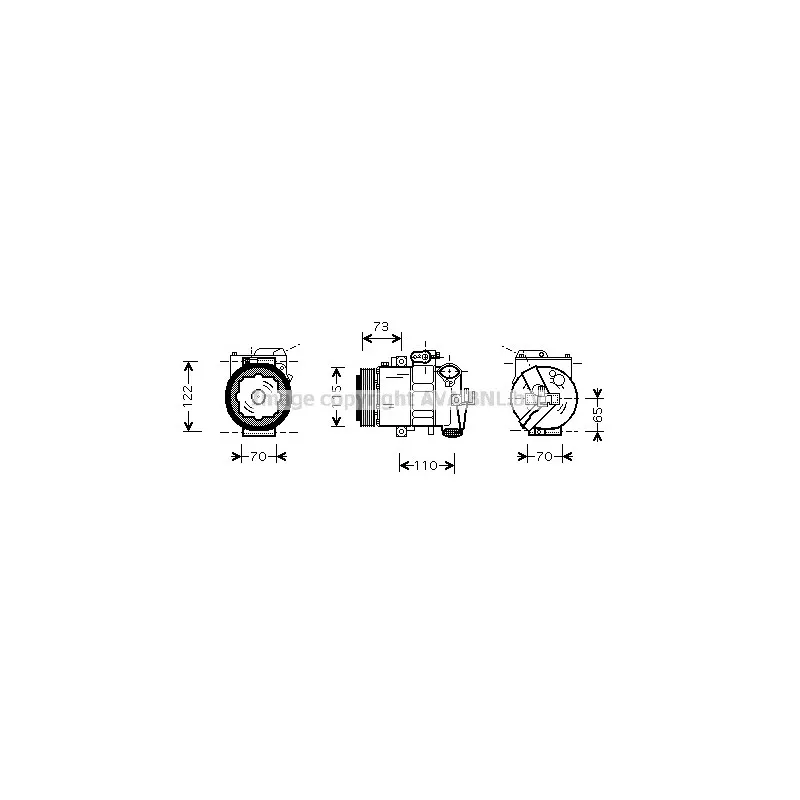 Compresseur, climatisation AVA QUALITY COOLING SAAK018