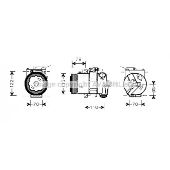 Compresseur, climatisation AVA QUALITY COOLING SAK018