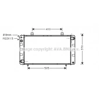 Radiateur, refroidissement du moteur AVA QUALITY COOLING SB2002