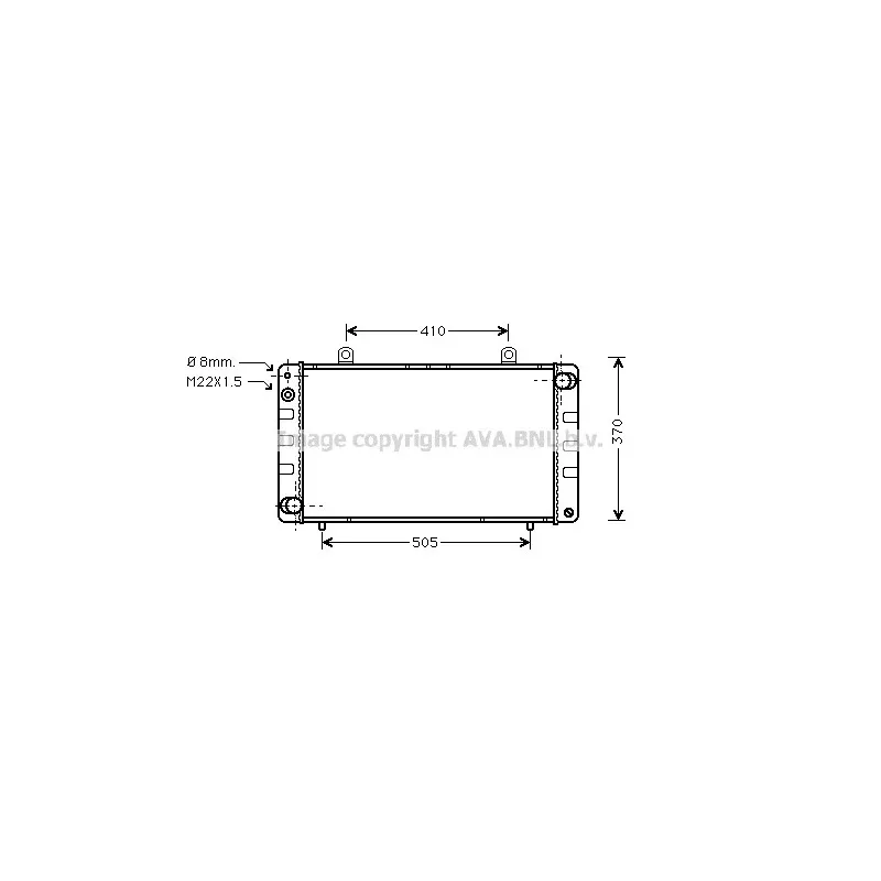 Radiateur, refroidissement du moteur AVA QUALITY COOLING SB2002