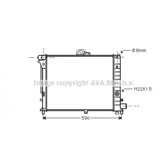 Radiateur, refroidissement du moteur AVA QUALITY COOLING SB2005