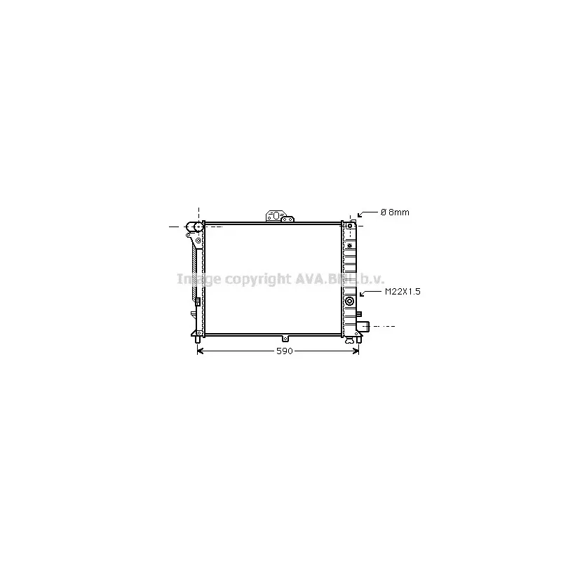 Radiateur, refroidissement du moteur AVA QUALITY COOLING SB2005