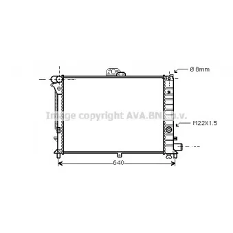 Radiateur, refroidissement du moteur AVA QUALITY COOLING SB2006