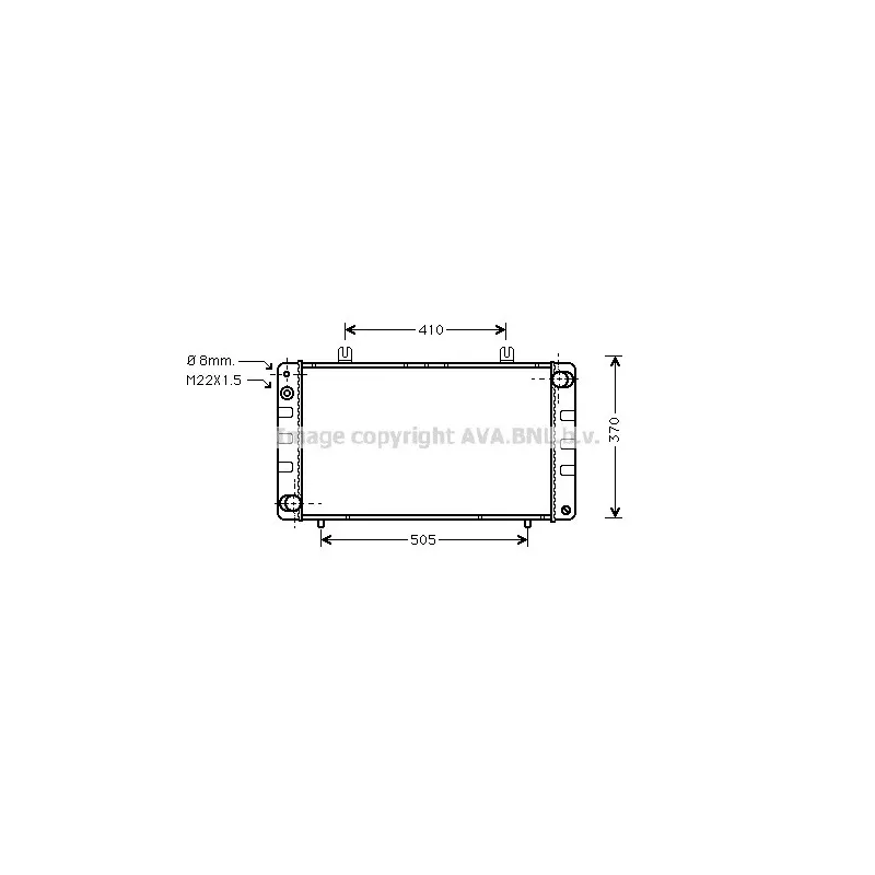 Radiateur, refroidissement du moteur AVA QUALITY COOLING SB2010