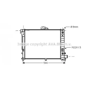 Radiateur, refroidissement du moteur AVA QUALITY COOLING SB2012