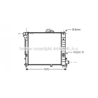 Radiateur, refroidissement du moteur AVA QUALITY COOLING SB2019