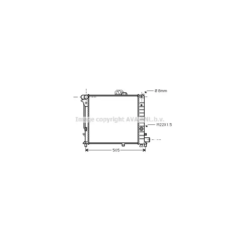 Radiateur, refroidissement du moteur AVA QUALITY COOLING SB2019