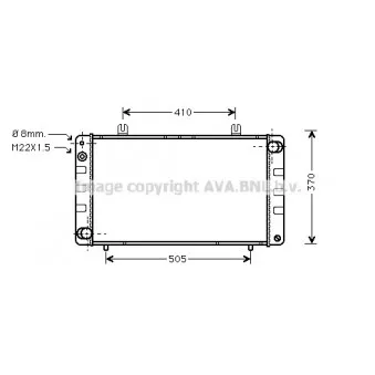 Radiateur, refroidissement du moteur AVA QUALITY COOLING SB2020