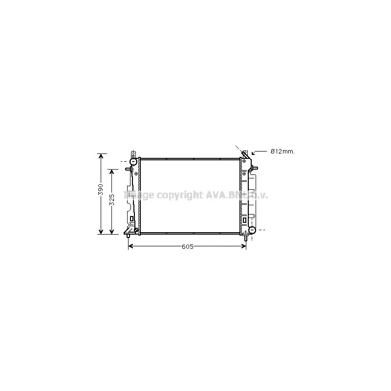 Radiateur, refroidissement du moteur AVA QUALITY COOLING SB2025