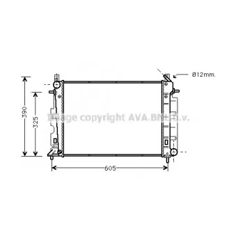 Radiateur, refroidissement du moteur AVA QUALITY COOLING SB2026