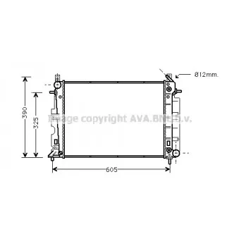 Radiateur, refroidissement du moteur AVA QUALITY COOLING SB2027