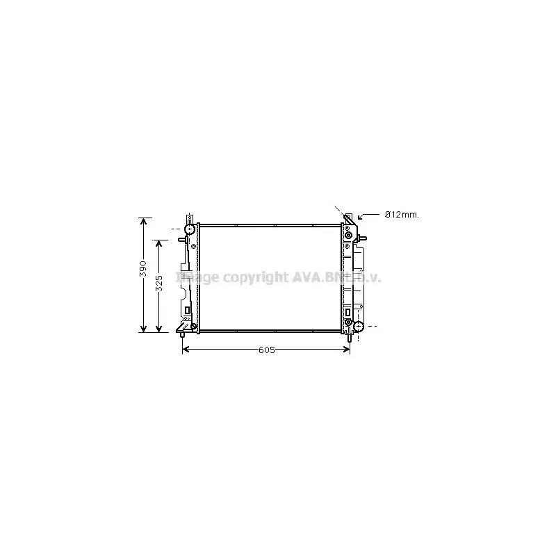 Radiateur, refroidissement du moteur AVA QUALITY COOLING SB2027