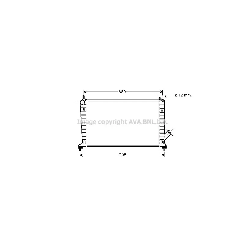 Radiateur, refroidissement du moteur AVA QUALITY COOLING SB2035