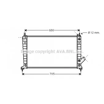 Radiateur, refroidissement du moteur AVA QUALITY COOLING SB2036