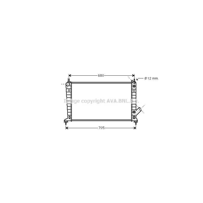 Radiateur, refroidissement du moteur AVA QUALITY COOLING SB2036