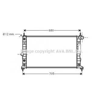 Radiateur, refroidissement du moteur AVA QUALITY COOLING SB2037