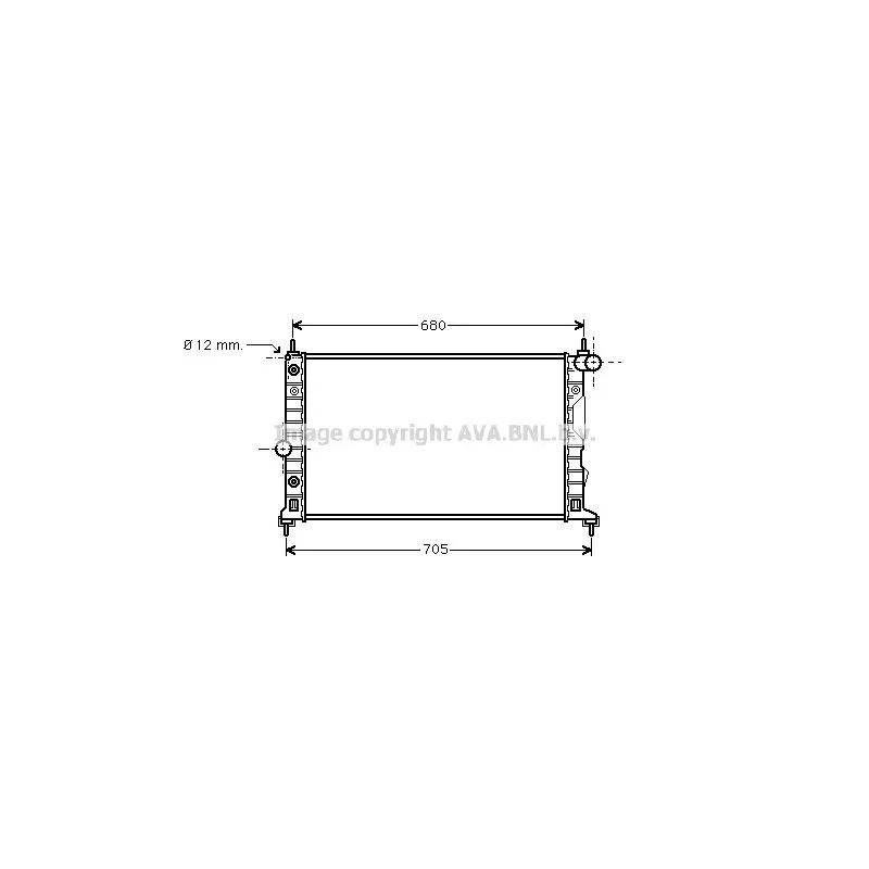 Radiateur, refroidissement du moteur AVA QUALITY COOLING SB2037