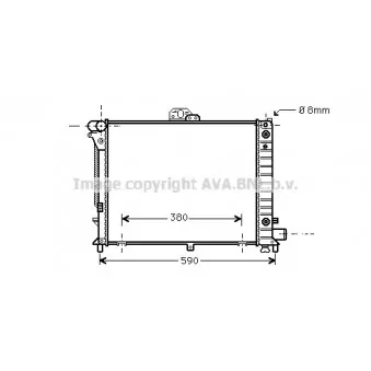 Radiateur, refroidissement du moteur AVA QUALITY COOLING SB2050