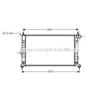Radiateur, refroidissement du moteur AVA QUALITY COOLING SB2055