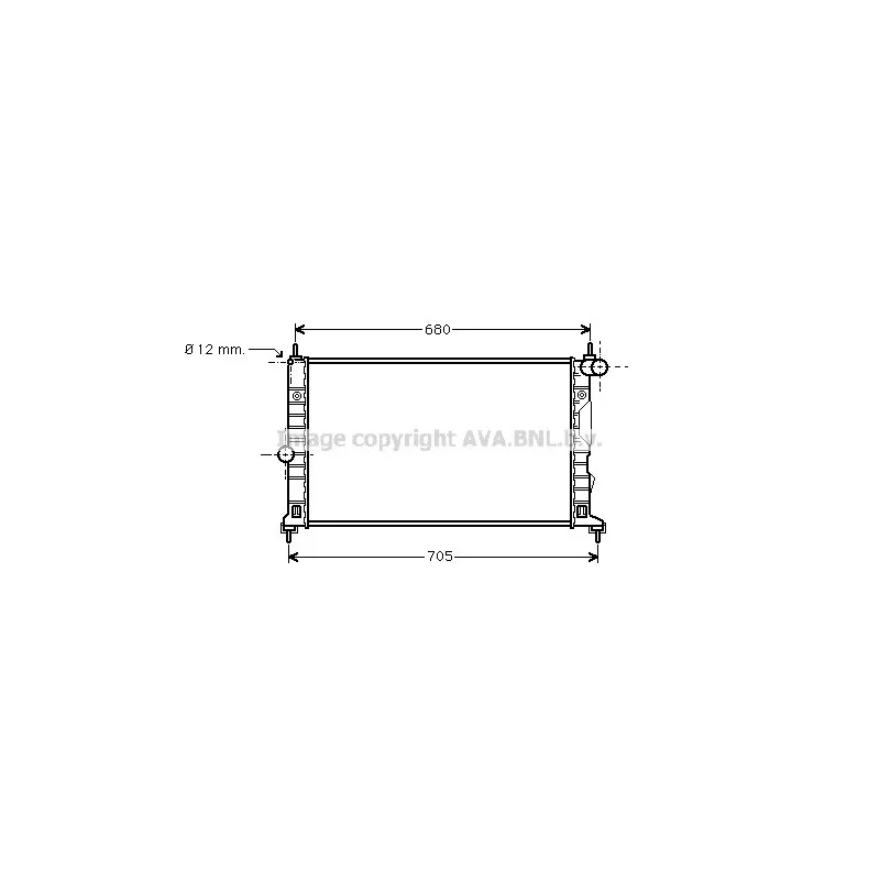 Radiateur, refroidissement du moteur AVA QUALITY COOLING SB2055