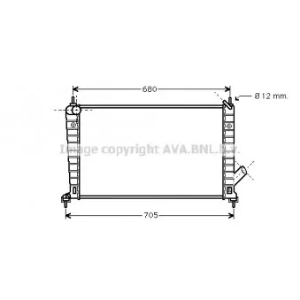 Radiateur, refroidissement du moteur AVA QUALITY COOLING SB2061