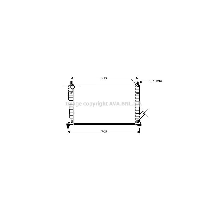 Radiateur, refroidissement du moteur AVA QUALITY COOLING SB2061