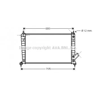 Radiateur, refroidissement du moteur AVA QUALITY COOLING SB2062