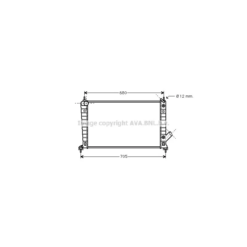 Radiateur, refroidissement du moteur AVA QUALITY COOLING SB2062