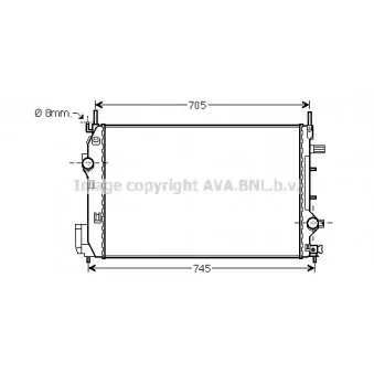 Radiateur, refroidissement du moteur AVA QUALITY COOLING