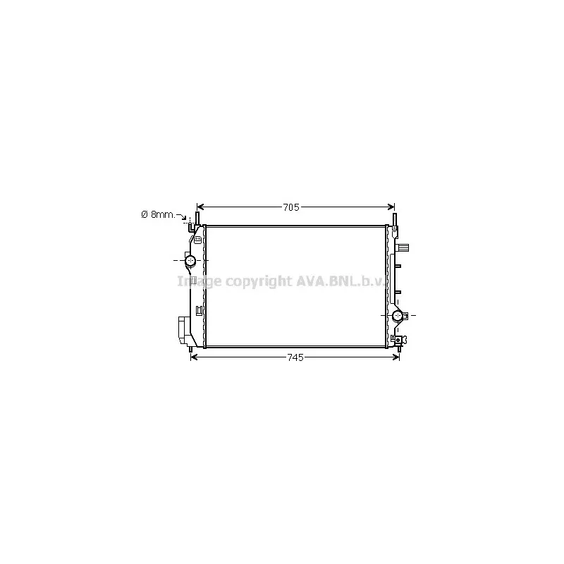 Radiateur, refroidissement du moteur AVA QUALITY COOLING SB2070
