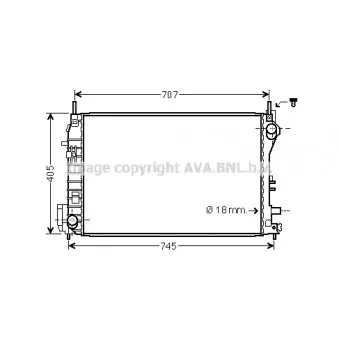Radiateur, refroidissement du moteur AVA QUALITY COOLING SB2077