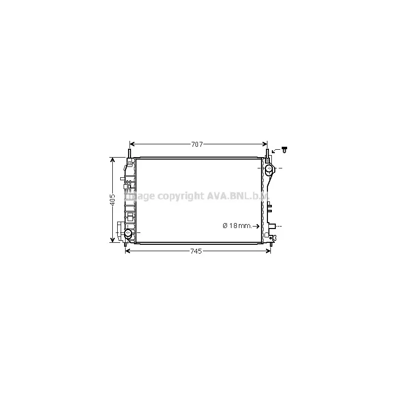 Radiateur, refroidissement du moteur AVA QUALITY COOLING SB2077