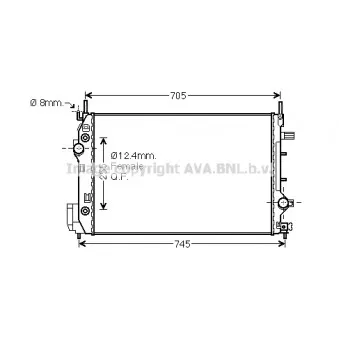 Radiateur, refroidissement du moteur AVA QUALITY COOLING