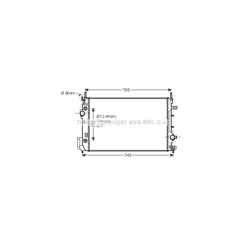 Radiateur, refroidissement du moteur AVA QUALITY COOLING SB2080