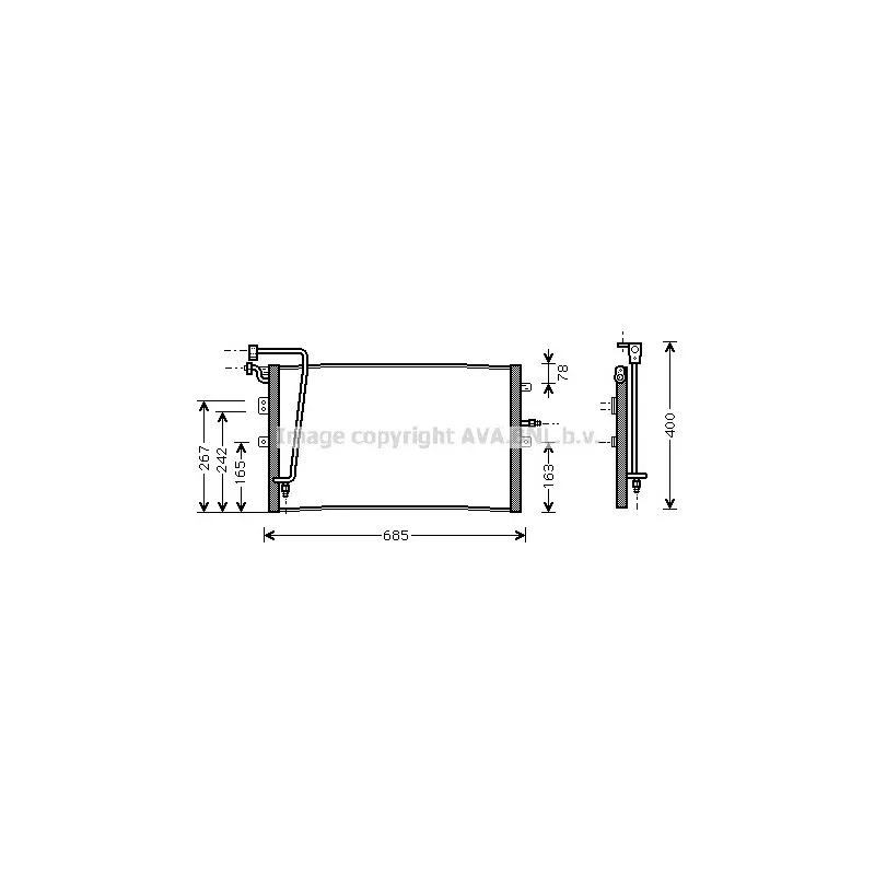 Condenseur, climatisation AVA QUALITY COOLING SB5039