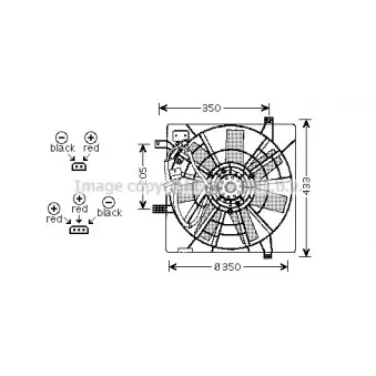 Ventilateur, refroidissement du moteur AVA QUALITY COOLING SB7501