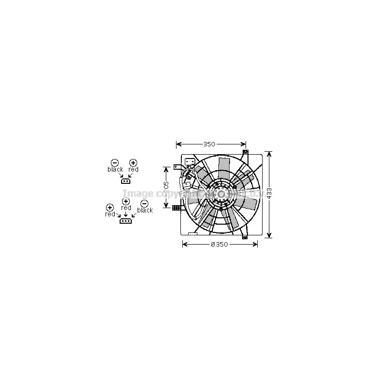 Ventilateur, refroidissement du moteur AVA QUALITY COOLING SB7501