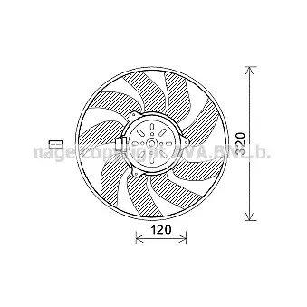 Ventilateur, refroidissement du moteur AVA QUALITY COOLING SB7504