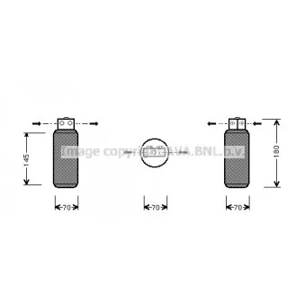 Filtre déshydratant, climatisation AVA QUALITY COOLING SBD042