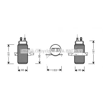Filtre déshydratant, climatisation AVA QUALITY COOLING SBD043
