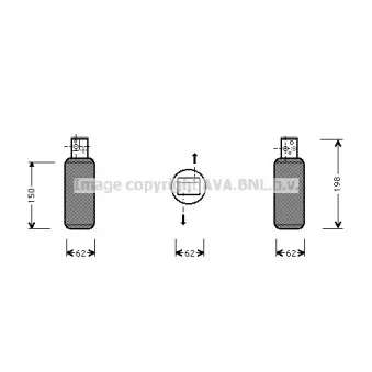 Filtre déshydratant, climatisation AVA QUALITY COOLING SBD044