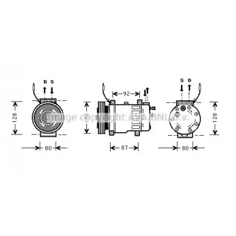 Compresseur, climatisation AVA QUALITY COOLING SBK052