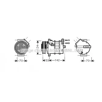 Compresseur, climatisation AVA QUALITY COOLING SBK063