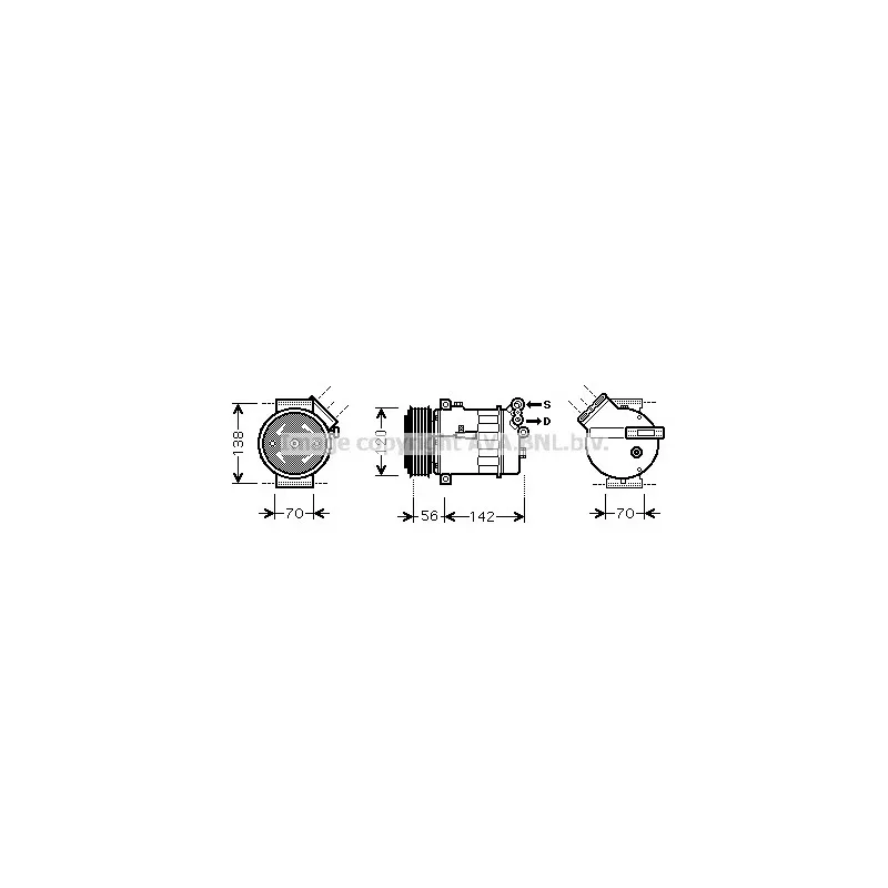 Compresseur, climatisation AVA QUALITY COOLING SBK067